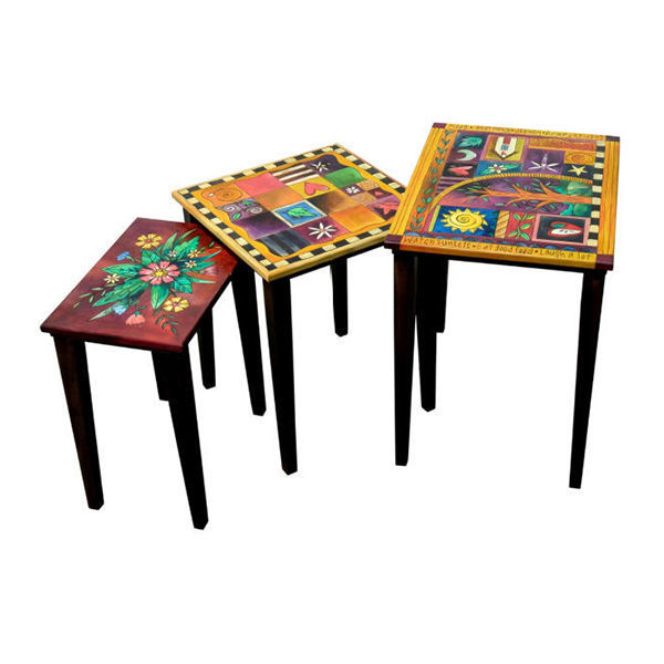 Sticks Hand Painted Furniture | Nesting Table Set