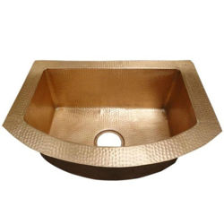 SoLuna copper Kitchen Sink | Single Well | Rounded Front 