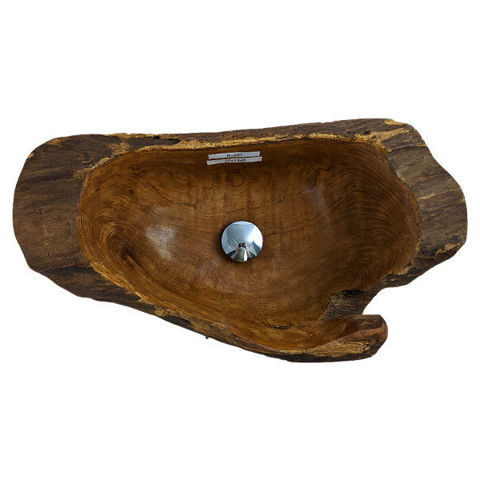 Teak Wood Vessel Sink  |  Free-form  | B231