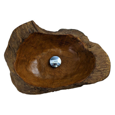 Teak Wood Vessel Sink  |  Triangular  | B159