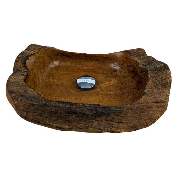 Teak Wood Vessel Sink  |  Free-form  | B206