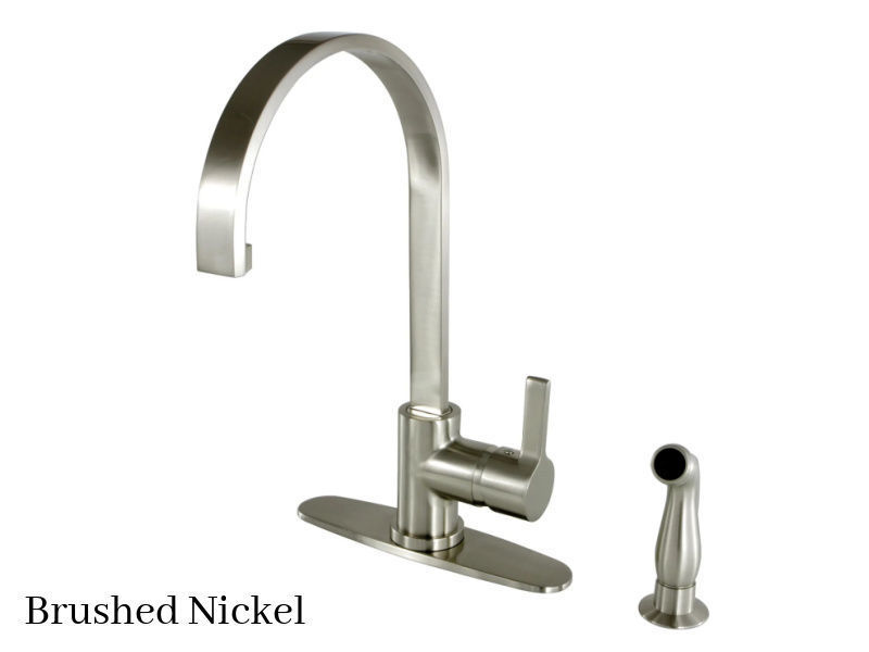 Picture of Kingston Brass Continental Single Handle Kitchen Faucet with Side Spray