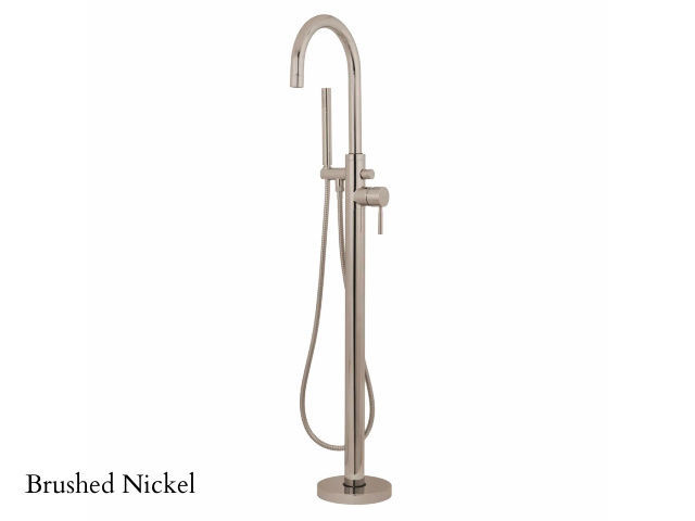 Picture of Kingston Brass Concord Floor Mount Single Handle Tub Filler Faucet with Hand Shower
