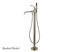 Picture of Kingston Brass English Country Freestanding Tub Filler Faucet with Hand Shower - Metal Lever Handle