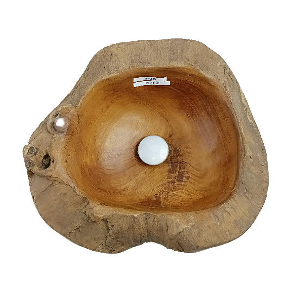 Teak Wood Vessel Sink  | Oval  | B239