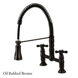Kingston Brass Gourmetier Heritage Two Handle Deck-Mount Kitchen Faucet