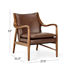 Brown Dean Club Chair Leather and Hardwood Lounge Chair