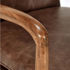 Brown Dean Club Chair Leather and Hardwood Lounge Chair