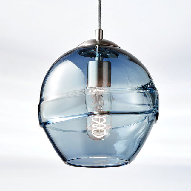 Blown Glass Pendant Light |  Fiona | Bluestone