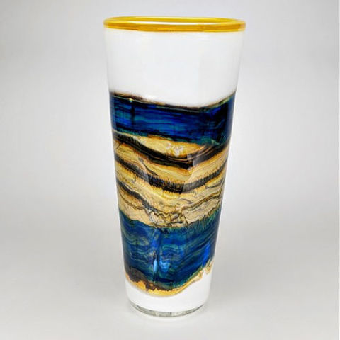 Blown Glass Cone Vase | Coastal
