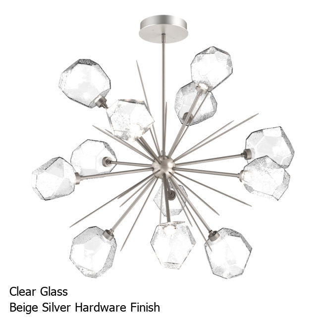 Picture of Blown Glass Chandelier | Starburst | Gem | 48"