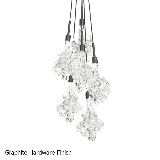 Picture of Blown Glass Pendant Chandelier | Blossom 6