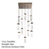 Picture of Parallel Collection Square Waterfall Pendant Chandelier 9 or 12 pc