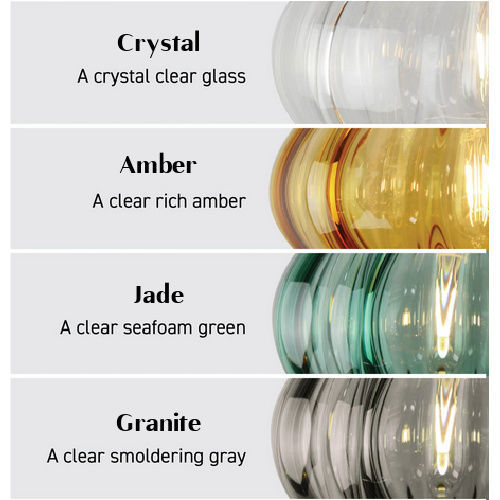 Column Glass Pendant Light in Crystal by Metro Lighting