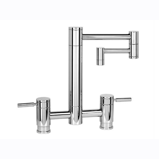 Waterstone Hunley Bridge Kitchen Faucet - 12" Articulated Spout
