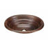19" Oval Copper Bathroom Sink - Rings by SoLuna