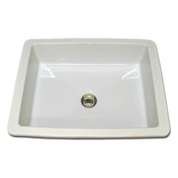 Hand Crafted Sink | 20" Rectangular Ceramic Sink with Flat Bottom