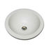 Hand Crafted Sink | 16" Self-Rimming Round Ceramic Sink with Flat Rim
