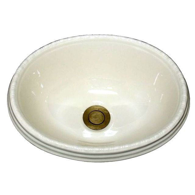 Hand Crafted Sink | Oval Self-Rimming Sink with Swizzle Stick Rim