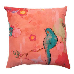 Kathe Fraga Pink Silk Decorative Pillow - Indoor