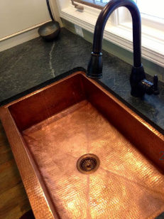 correcting copper sink patinas