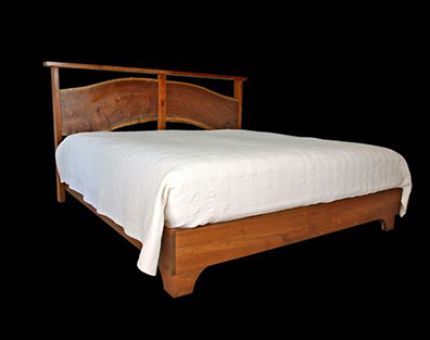 rustic handcrafted bed