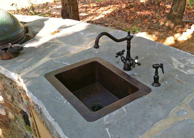 Copper Bar Sinks And Prep, Outdoor Bar Sink